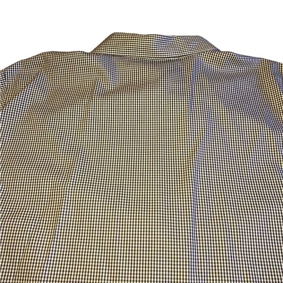 Eddie Bauer Wrinkle Resistant Black and White Gingham Dress Shirt - Picture 10 of 11